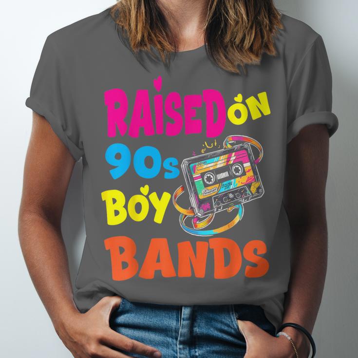 Raised On 90s Boy Bands Nostalgia Love Women Men Unisex Jersey T-Shirt