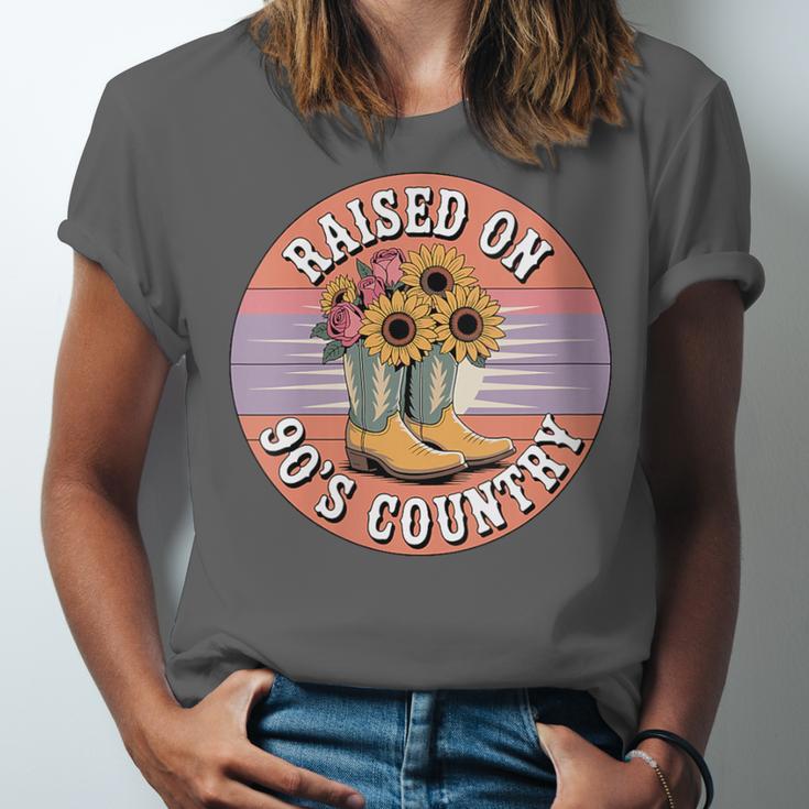 Raised On 90’s Country Women Retro Western Music Nostalgia Unisex Jersey T-Shirt Raised On 90’s Country Women Retro Western Music Nostalgia Unisex Jersey T-Shirt
