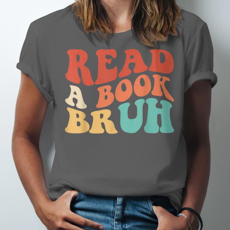 Read A Book Bruh Read Reading Librarian Boys Teen Kids Unisex Jersey T-Shirt