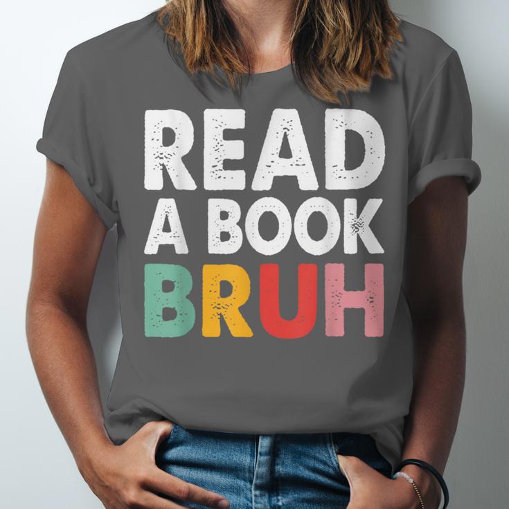 Read A Book Bruh Teacher Unisex Jersey T-Shirt