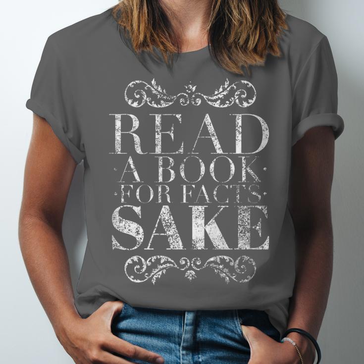Read a Book For Facts Sake Librarian Unisex Jersey T-Shirt