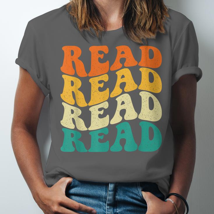 Read Read Read Read Book Lover Reading Bookworm Reader Unisex Jersey T-Shirt