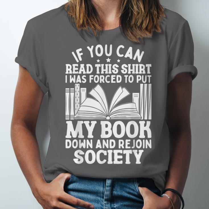 If You Can Read This For Book Lovers Reading Unisex Jersey T-Shirt
