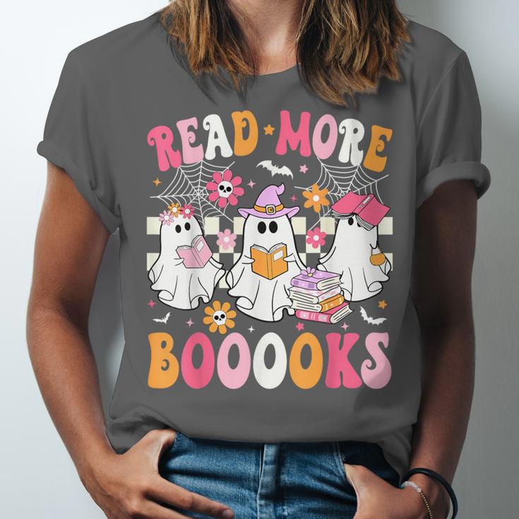 Read More Books Ghosts Reading Book Teacher Halloween Unisex Jersey T-Shirt Read More Books Ghosts Reading Book Teacher Halloween Unisex Jersey T-Shirt