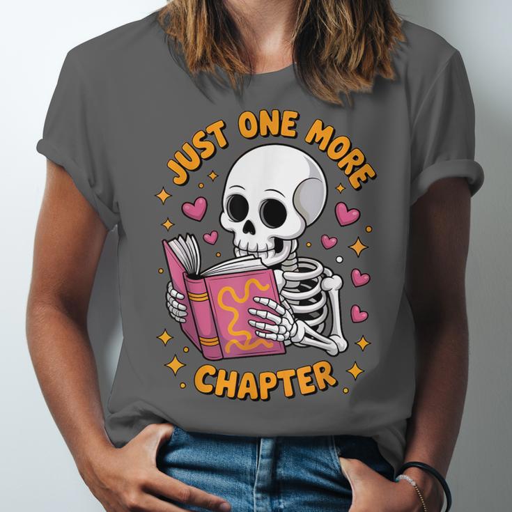 Read Books Lover Bookworm Cute Reading Just One More Chapter Unisex Jersey T-Shirt