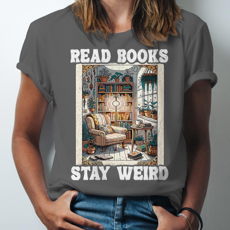 Read Books Stay Weird Book Lover Introvert Book Unisex Jersey T-Shirt Read Books Stay Weird Book Lover Introvert Book Unisex Jersey T-Shirt