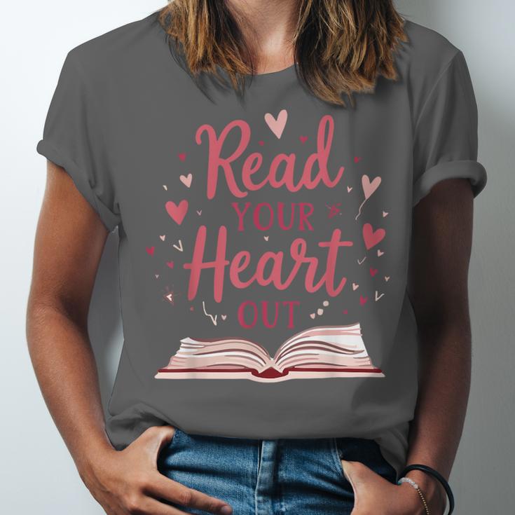 Read Your Heart Out Book Escape Into Stories Unisex Jersey T-Shirt Read Your Heart Out Book Escape Into Stories Unisex Jersey T-Shirt