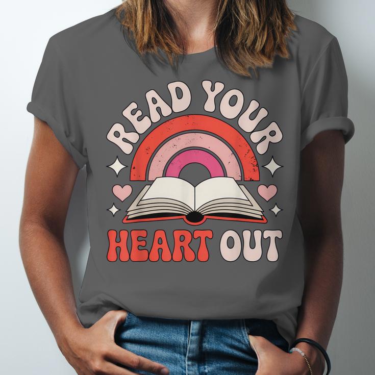 Read Your Heart Out Book Lovers Emotional Fall Vibes Unisex Jersey T-Shirt