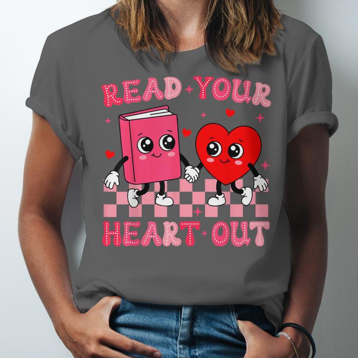 Read Your Heart Out Cute Reading Book Lover Unisex Jersey T-Shirt
