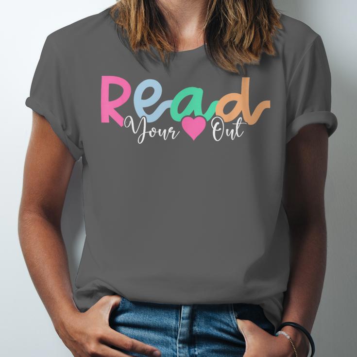 Read Your Heart Out Reading Librarian Book Across America Unisex Jersey T-Shirt