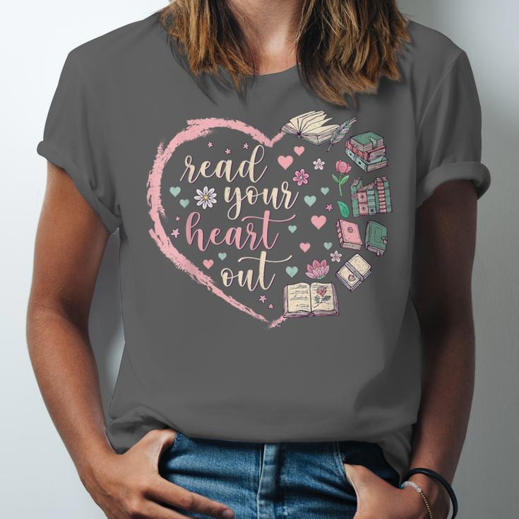 Read Your Heart Out Valentines Teacher Reading Book Lover Unisex Jersey T-Shirt Read Your Heart Out Valentines Teacher Reading Book Lover Unisex Jersey T-Shirt