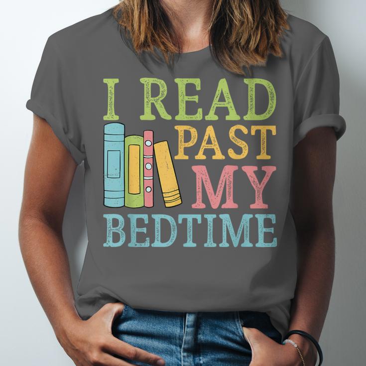 I Read Past My Bedtime Book Quote Humor Unisex Jersey T-Shirt I Read Past My Bedtime Book Quote Humor Unisex Jersey T-Shirt