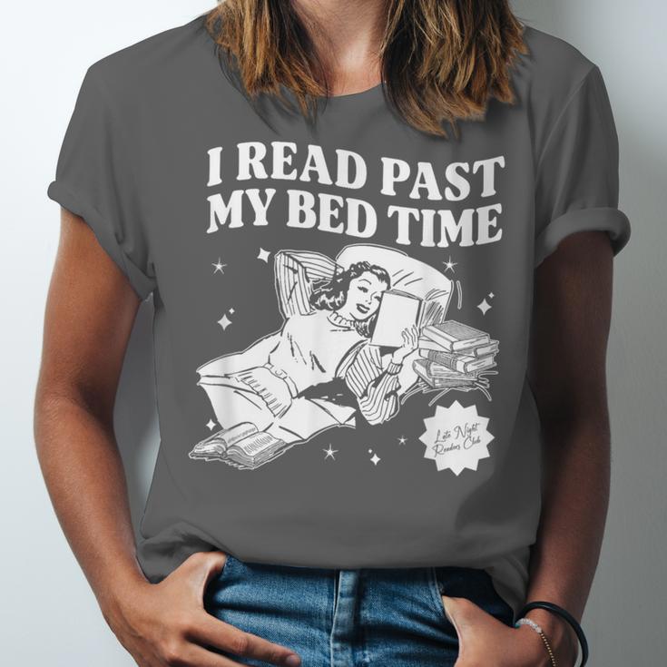 I Read Past My Bedtime Late Night Readers Book Club Unisex Jersey T-Shirt