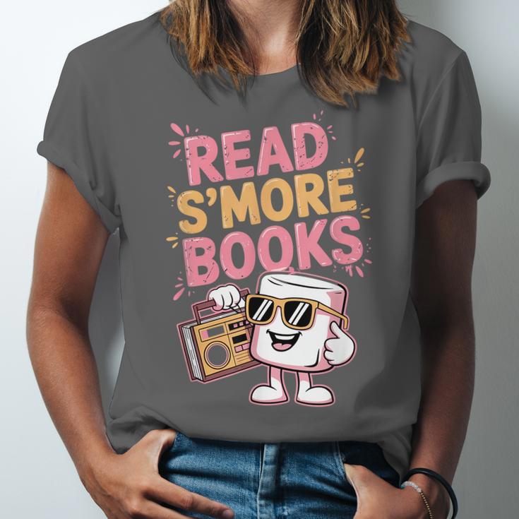 Read S'More Books Camping Outdoors Travel Campfire Smores Unisex Jersey T-Shirt