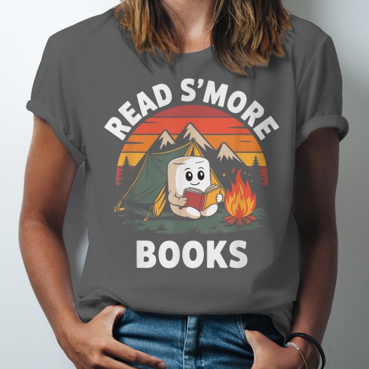Read S'More Books Cute Campfire Reading Book Lovers Unisex Jersey T-Shirt Read S'More Books Cute Campfire Reading Book Lovers Unisex Jersey T-Shirt