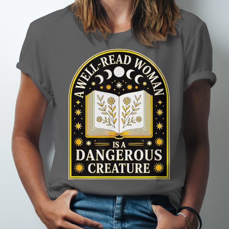 A Well Read Woman Is A Dangerous Creature For Book Lovers Unisex Jersey T-Shirt