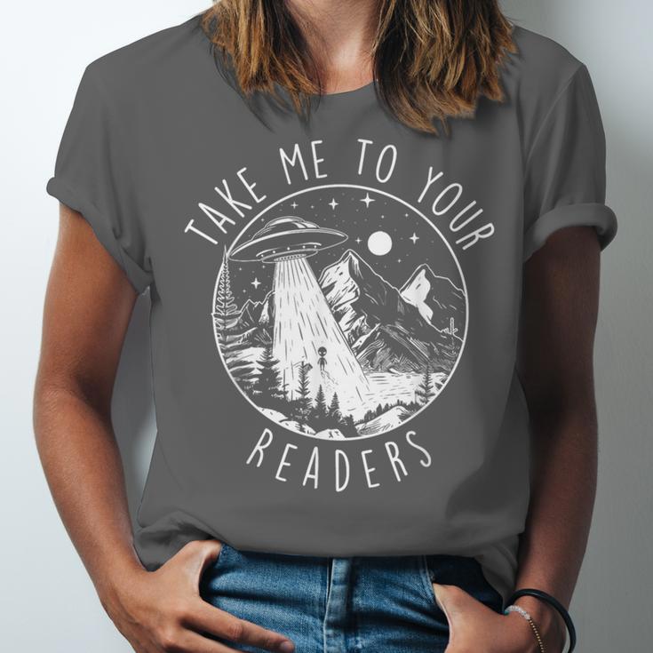 Take Me To Your Readers Book Lover Reading Bookworm Unisex Jersey T-Shirt