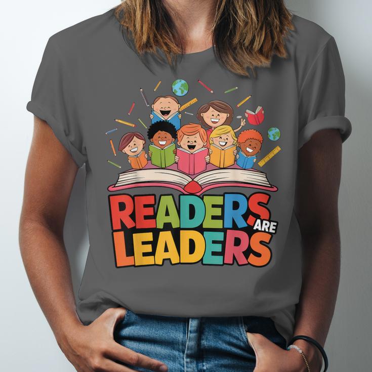 Readers Are Leaders Motivational Reading Book Quote Unisex Jersey T-Shirt