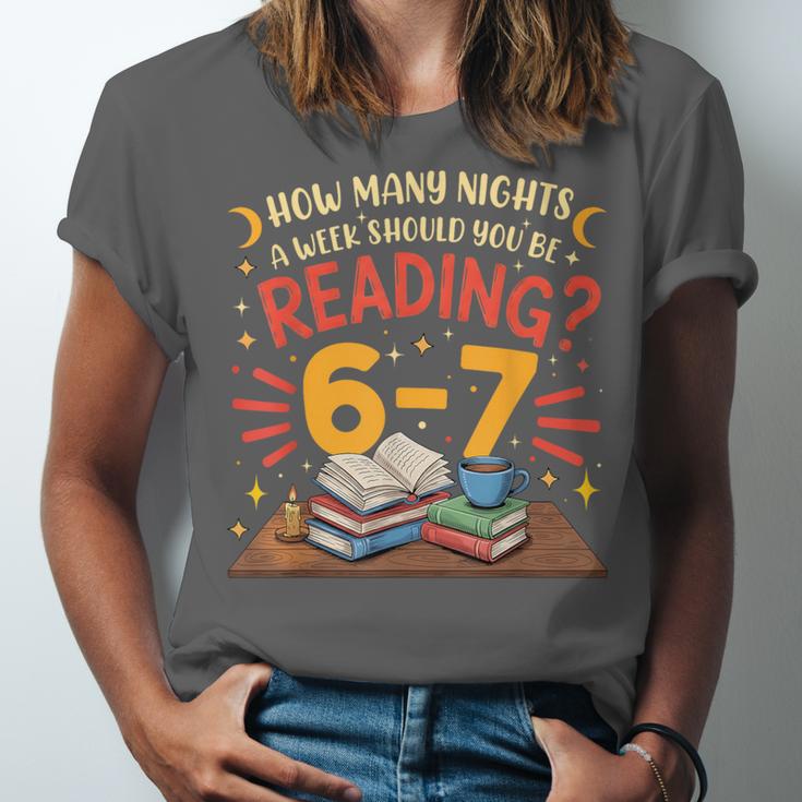 Reading 6 7 Six Seven Meme Slang Teacher Book Lover Unisex Jersey T-Shirt Reading 6 7 Six Seven Meme Slang Teacher Book Lover Unisex Jersey T-Shirt