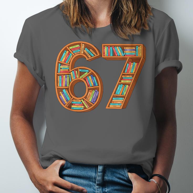 Reading 67 Six Seven Meme Teacher Book Lover Bookshelf Unisex Jersey T-Shirt Reading 67 Six Seven Meme Teacher Book Lover Bookshelf Unisex Jersey T-Shirt