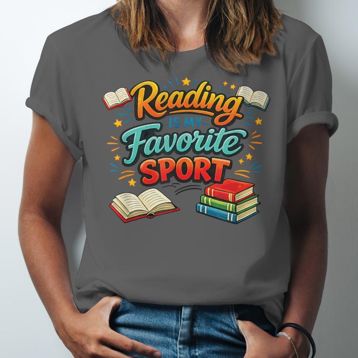 Reading Is My Favorite Sport Book Lover Unisex Jersey T-Shirt Reading Is My Favorite Sport Book Lover Unisex Jersey T-Shirt