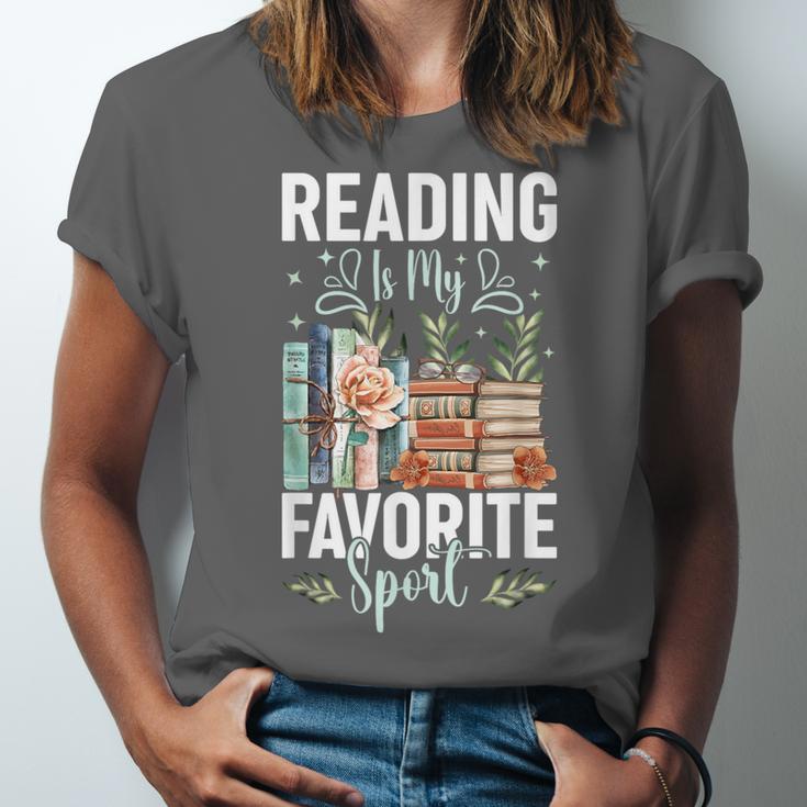 Reading Is My Favorite Sport Bookworm Unisex Jersey T-Shirt