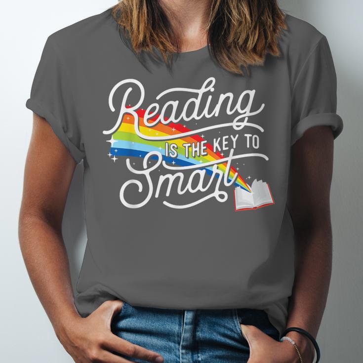 Reading Is The Key To Smart Book Lover Bookworm Reader Unisex Jersey T-Shirt