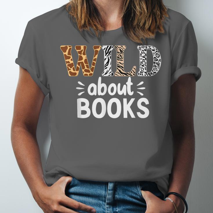 Reading Lover Wild About Books Reading Books And Bookworm Unisex Jersey T-Shirt