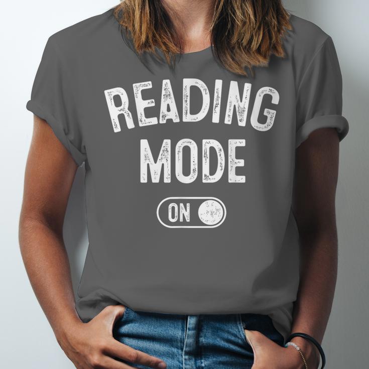 Reading Mode On Book Lover Librarian Teacher Unisex Jersey T-Shirt Reading Mode On Book Lover Librarian Teacher Unisex Jersey T-Shirt