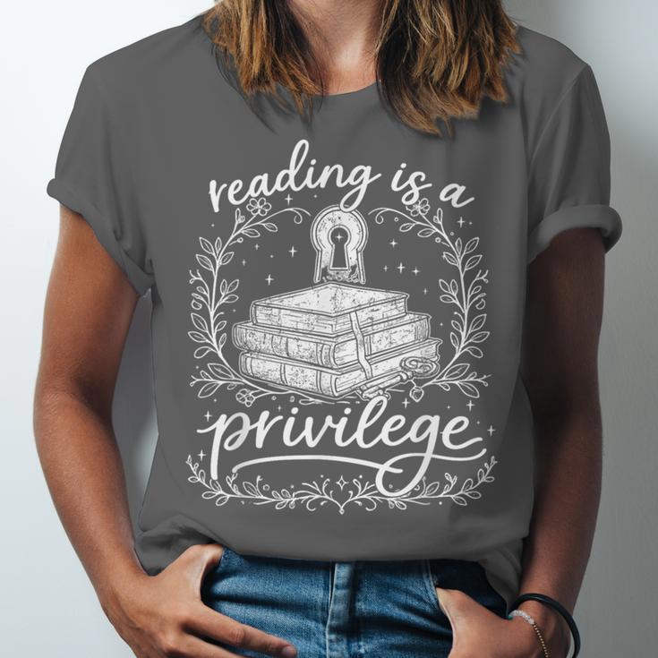 Reading Is A Privilege Vintage Reading Lover Books Unisex Jersey T-Shirt