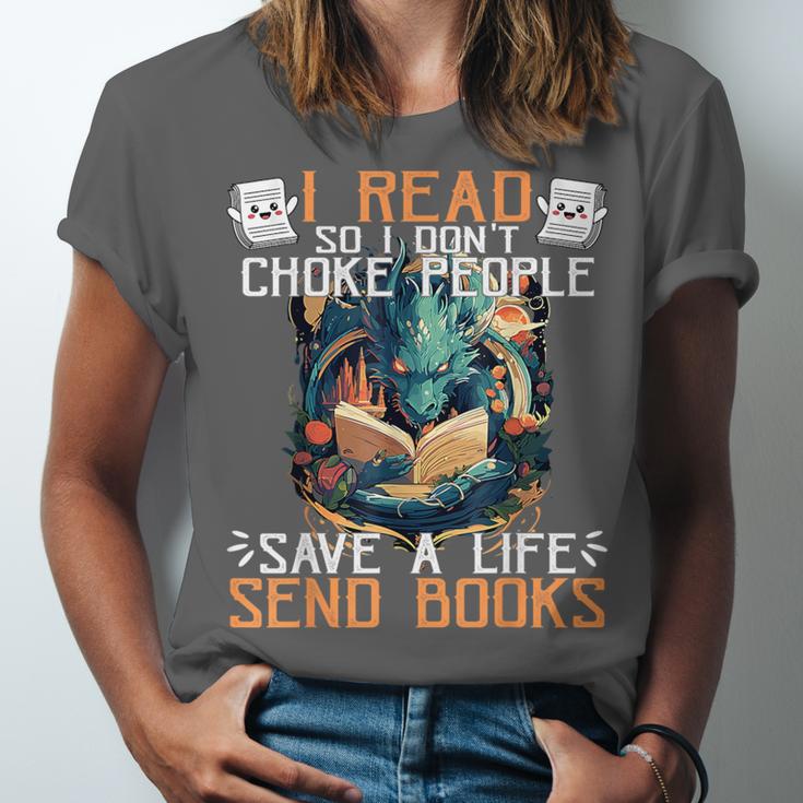 Reading Readers I Read Send Books Dragon Bookworm Tee Unisex Jersey T-Shirt