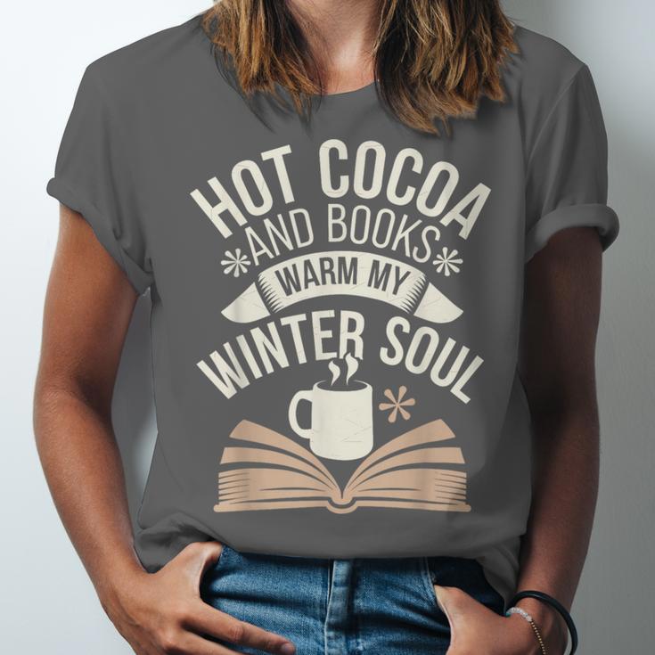 Reading All Winter Cozy Book Lover And Literary Escape Unisex Jersey T-Shirt
