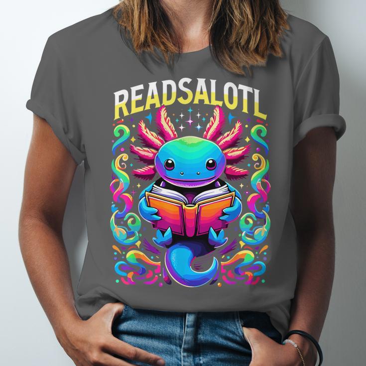 Readsalotl Axolotl Book Lovers Axolotls Unisex Jersey T-Shirt Readsalotl Axolotl Book Lovers Axolotls Unisex Jersey T-Shirt