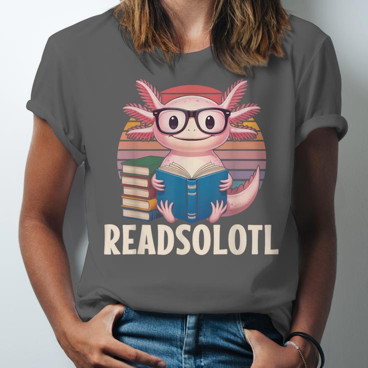 Readsolotl Axolotl Reading Book Lover Kawaii Bookworms Unisex Jersey T-Shirt Readsolotl Axolotl Reading Book Lover Kawaii Bookworms Unisex Jersey T-Shirt