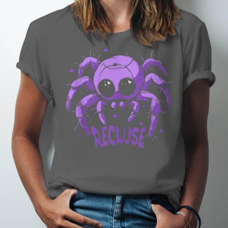 Recluse Pastel Goth Spider Shy Introvert Creepy Cute Kawaii Unisex Jersey T-Shirt