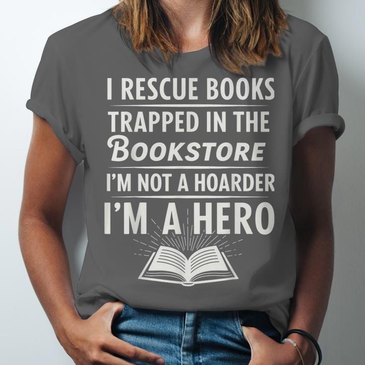 I Rescue Books Trapped In The Bookstore I’m Not A Hoarder Unisex Jersey T-Shirt I Rescue Books Trapped In The Bookstore I’m Not A Hoarder Unisex Jersey T-Shirt