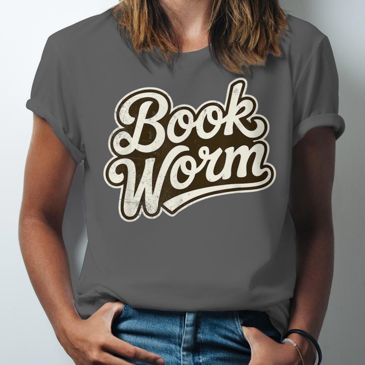 Retro Book Worm Reading For Book Lovers Unisex Jersey T-Shirt Retro Book Worm Reading For Book Lovers Unisex Jersey T-Shirt