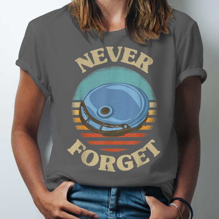 Retro CD Player Never Forget Nostalgia Vintage Unisex Jersey T-Shirt Retro CD Player Never Forget Nostalgia Vintage Unisex Jersey T-Shirt