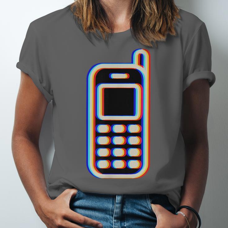Retro Cell Vintage Mobile Phone 90s Nostalgia Vaporwave Fun Unisex Jersey T-Shirt Retro Cell Vintage Mobile Phone 90s Nostalgia Vaporwave Fun Unisex Jersey T-Shirt