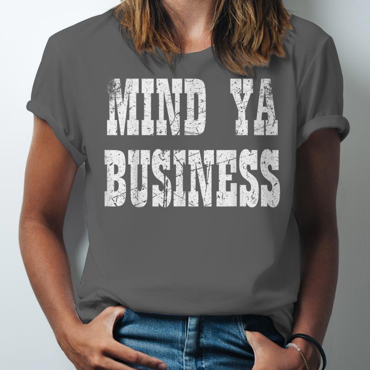 Retro Mind Ya Business Vintage Love Privacy Introvert Unisex Jersey T-Shirt Retro Mind Ya Business Vintage Love Privacy Introvert Unisex Jersey T-Shirt