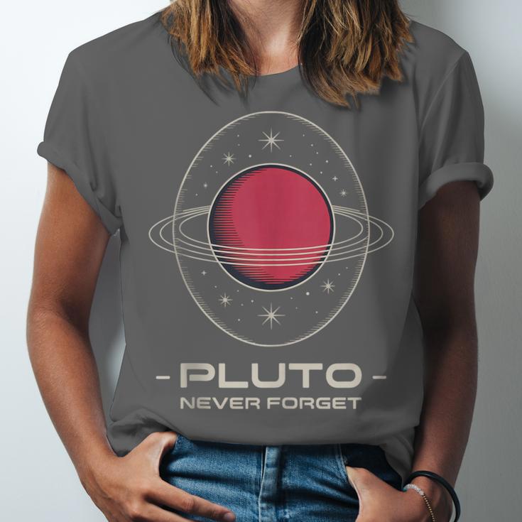 Retro Pluto Never Forget Classic Planet Pluto Nostalgia Unisex Jersey T-Shirt Retro Pluto Never Forget Classic Planet Pluto Nostalgia Unisex Jersey T-Shirt