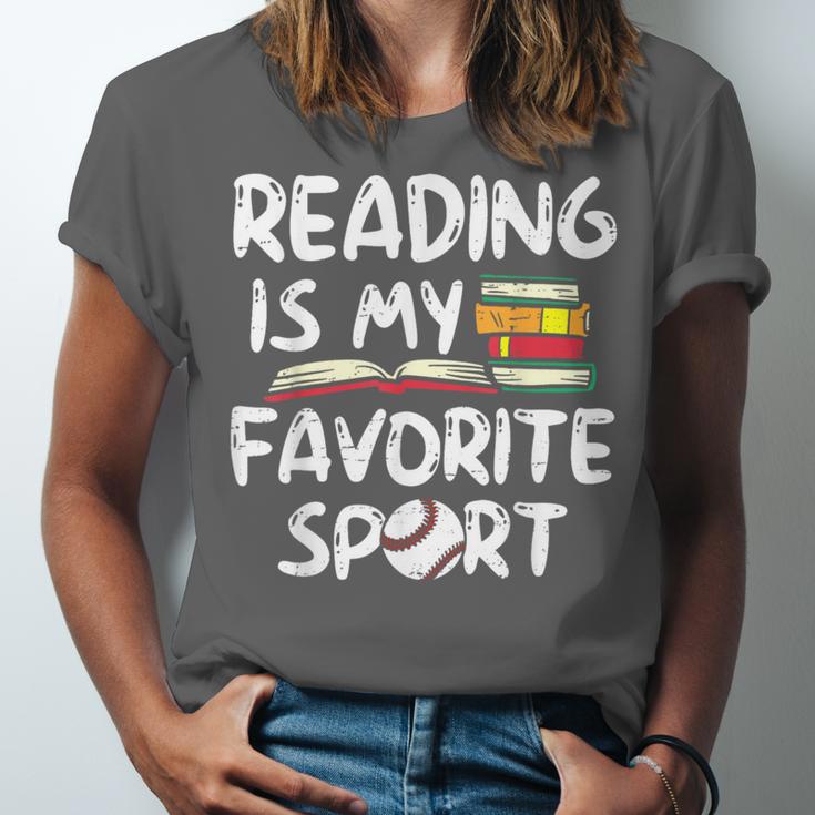 Retro Reading Is My Favorite Sport Baseball World Book Day Unisex Jersey T-Shirt