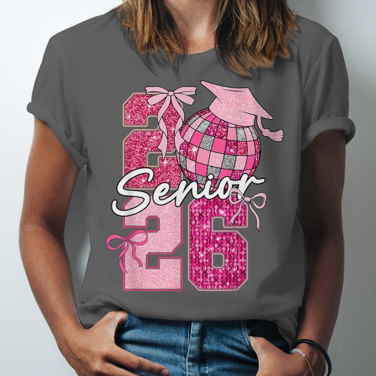 Retro Senior 2026 Coquette Bow Graduation Class Of 2026 Unisex Jersey T-Shirt