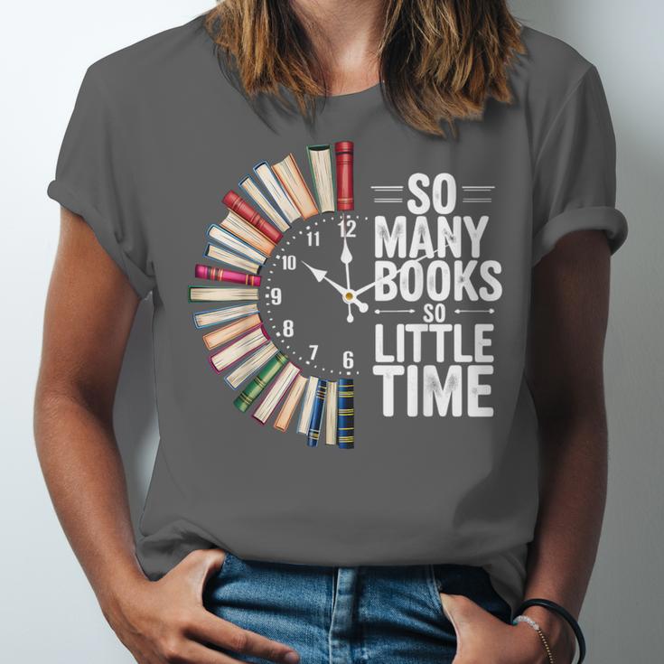 Retro So Many Books Little Time Book Clock Reading Unisex Jersey T-Shirt Retro So Many Books Little Time Book Clock Reading Unisex Jersey T-Shirt