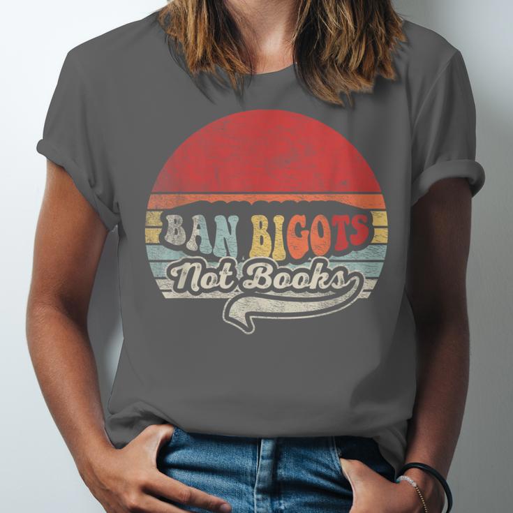 Retro Vintage Ban Bigots Not Books Shirt Free Banned Books Unisex Jersey T-Shirt Retro Vintage Ban Bigots Not Books Shirt Free Banned Books Unisex Jersey T-Shirt