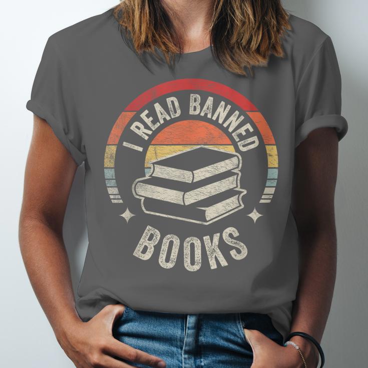 Retro Vintage Banned Books Shirt I Read Banned Books Unisex Jersey T-Shirt