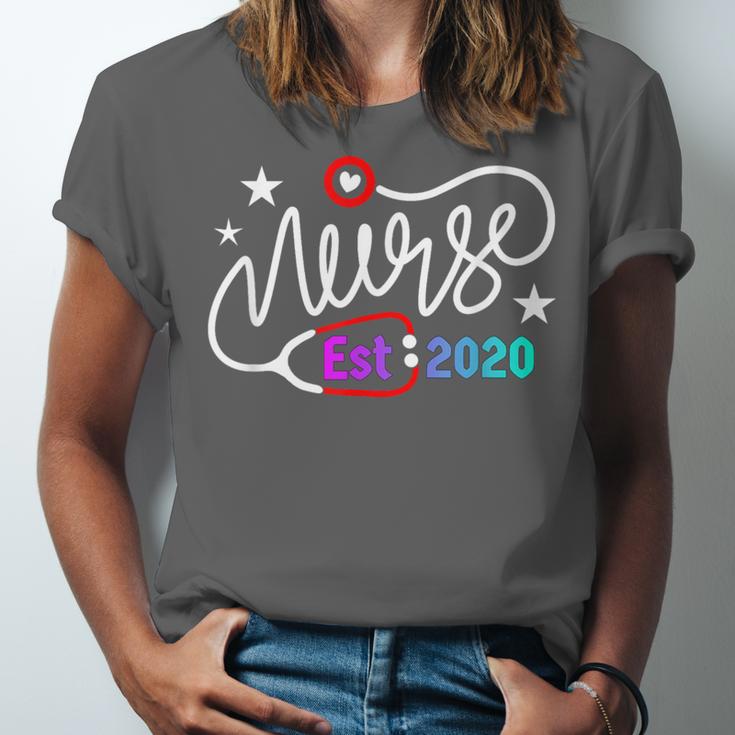 RN New Nurse Est 2020 Cute Nursing School Graduation 2K20 Unisex Jersey T-Shirt