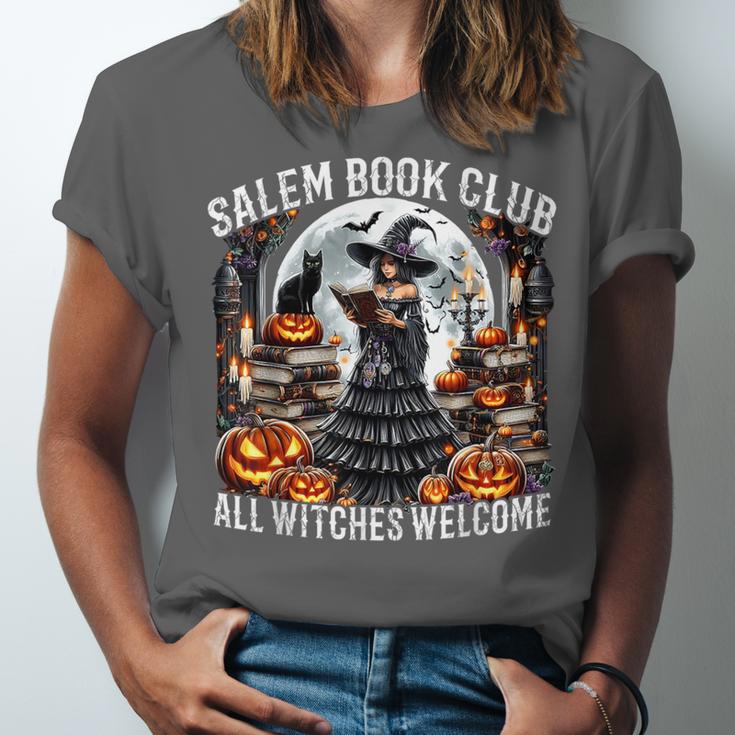 Salem Book Club Gothic Witch Vintage Halloween Art Unisex Jersey T-Shirt Salem Book Club Gothic Witch Vintage Halloween Art Unisex Jersey T-Shirt