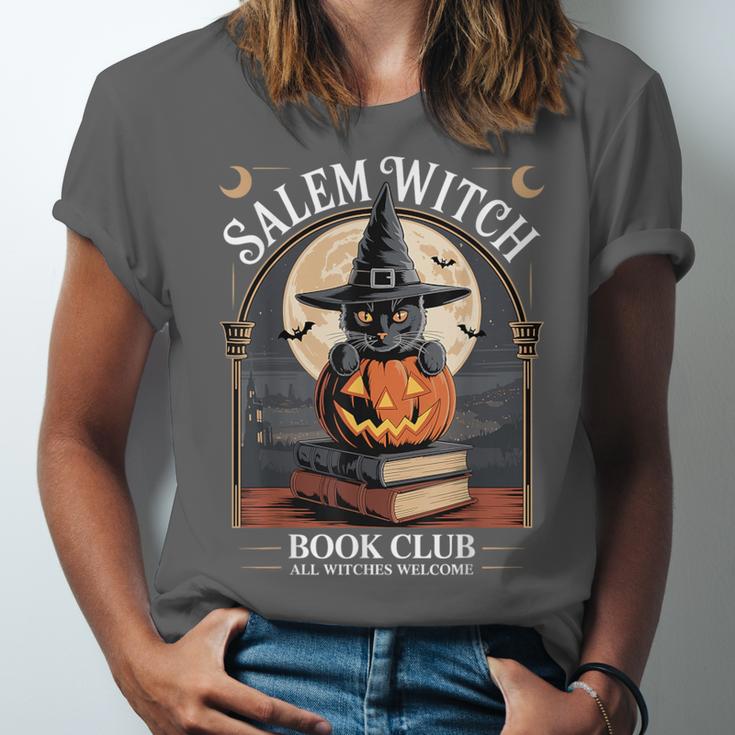 Salem Witch Book Club All Witches Welcome Halloween Reading Unisex Jersey T-Shirt