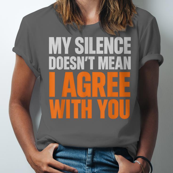 Sarcastic Introvert My Silence Doesn't Mean I Agree Unisex Jersey T-Shirt